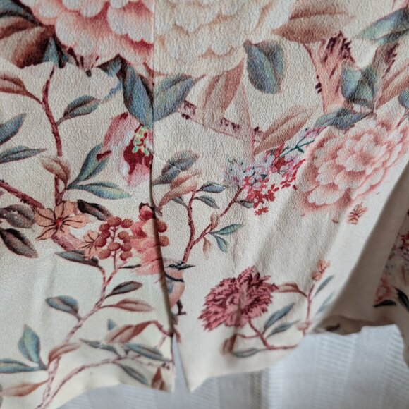 Zara Woman Floral & Blue jay print Blazer Size XS Spring Lightweight Feminine - Picture 9 of 16